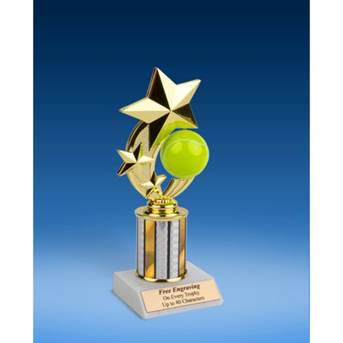 Tennis 3-Star Sport Spinner Trophy 8"