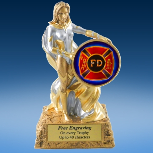 Fire Department Lady Hero Resin