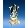 Art Quad Star Mylar Holder Trophy 6"