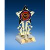 Fire Department Quad Star Mylar Holder Trophy 6"
