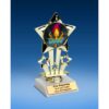 Sponsor Quad Star Mylar Holder Trophy 6"