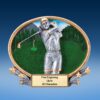 Golf Female 3D Colored Resin Oval
