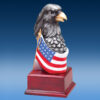 Silver Toned Eagle Head Resin Sculpture