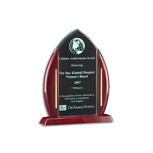 Rosewood Accent Acrylic Award