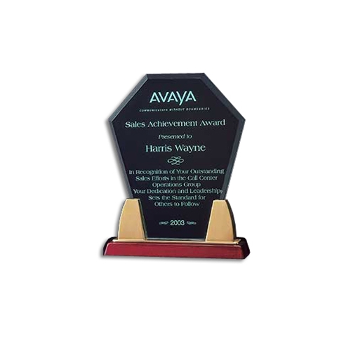 Rosewood Accent Diamond Acrylic Award