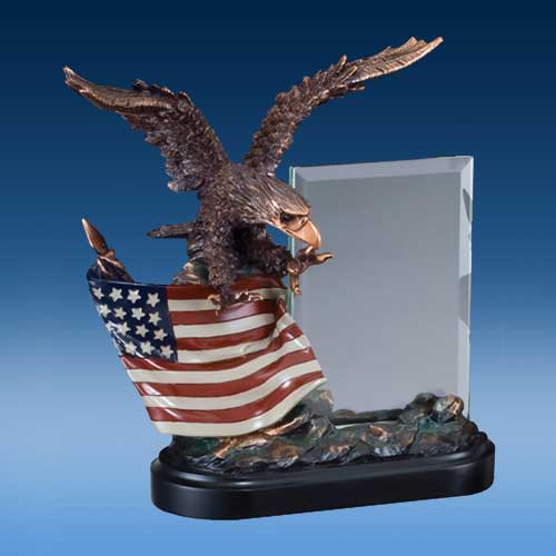 USA Eagle Glass Sculpture-0