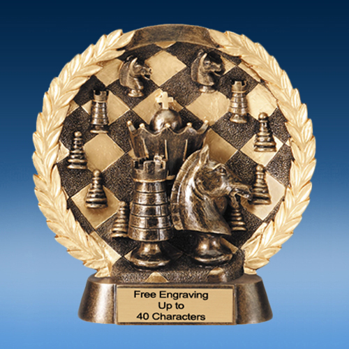 Chess High Relief Oval Resin