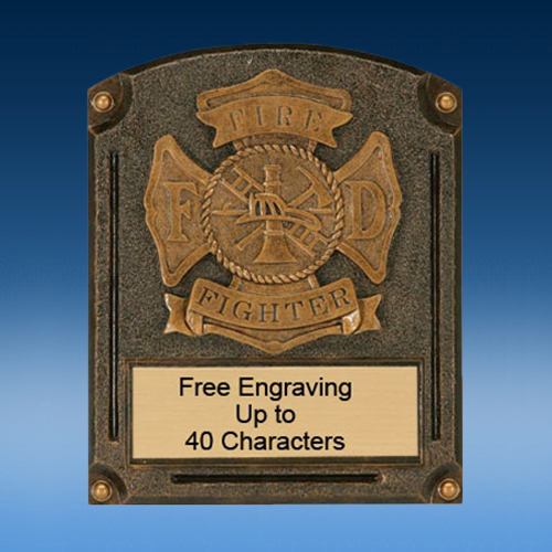Fire Department Bronzed Legend Resin