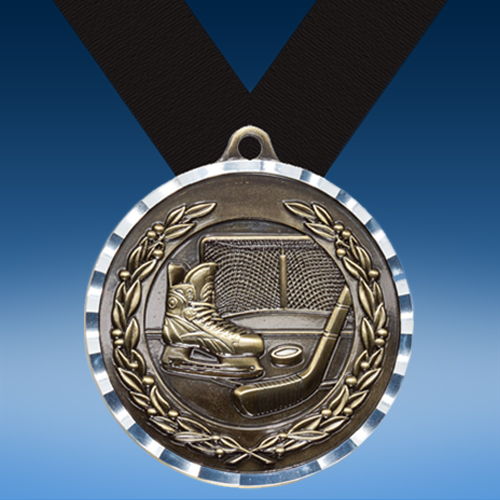Hockey Diamond Cut Medal-0