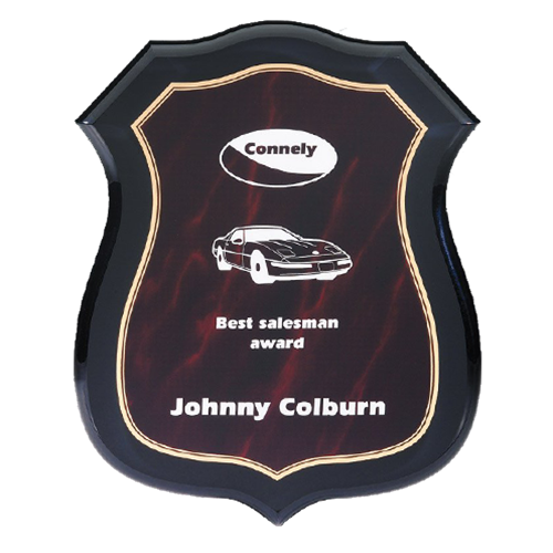 Red Acrylic Shield Plaques