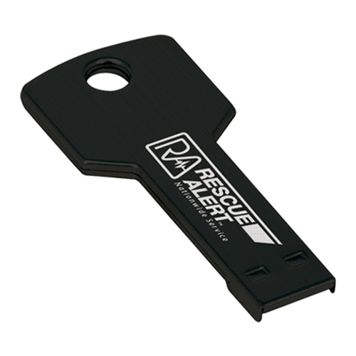 Black Laserable Key Flash Drive