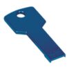 Blue Laserable Key Flash Drive
