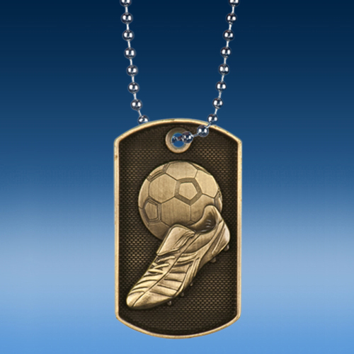 Soccer 3D Dogtag Medal-0