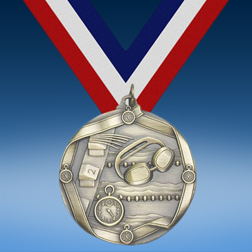 Swimming Die Cast Medal-0