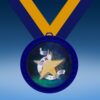 5K Blue Colored Insert Medal