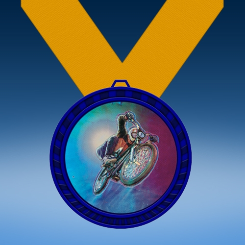 BMX Blue Colored Insert Medal