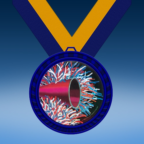 Cheerleading 1 Blue Colored Insert Medal