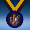 Chess Blue Colored Insert Medal