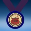 Chili Blue Colored Insert Medal