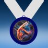 Gymnastics Female Blue Colored Insert Medal