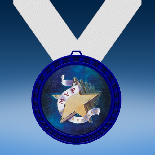 MVP Blue Colored Insert Medal