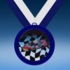 Racing Blue Colored Insert Medal
