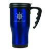 Gloss Blue Laser Travel Mug w/ Handle