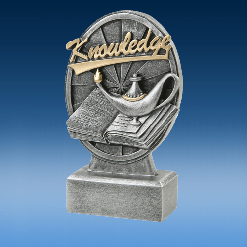 Lamp of Knowledge Pinwheel Script Resin